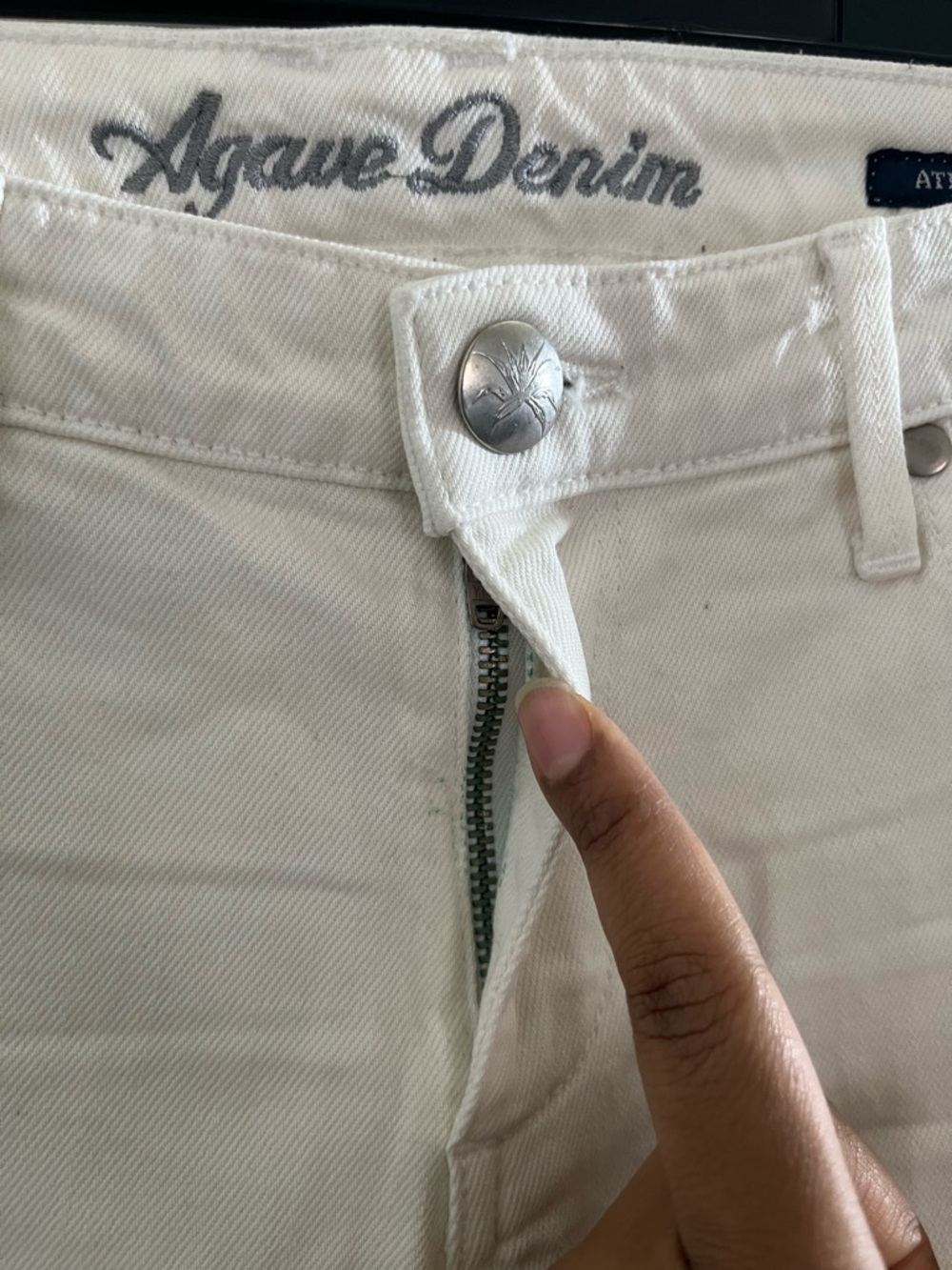 Agave Cream Straight-Leg Jeans for Women - Picture 3 of 8